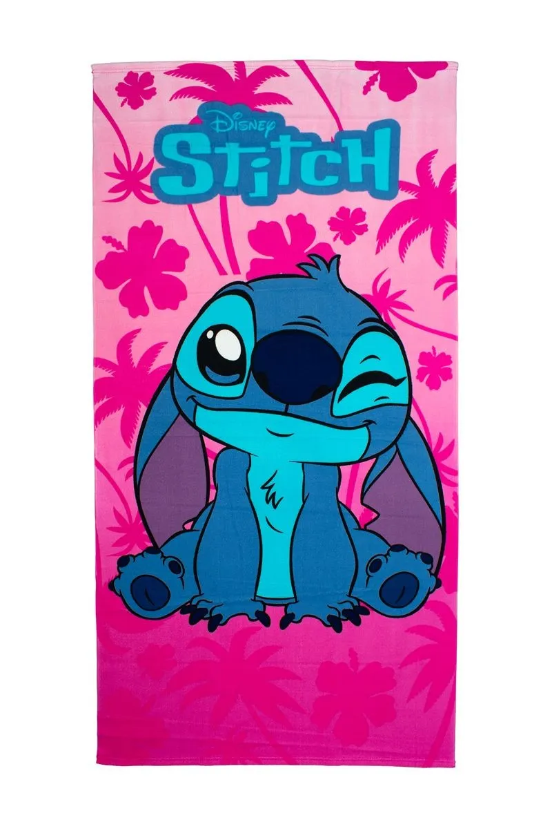 Πετσέτα Θαλάσσης Quick Dry Disney Home Lilo & Stitch 189 70X140 Pink 100% Microfiber