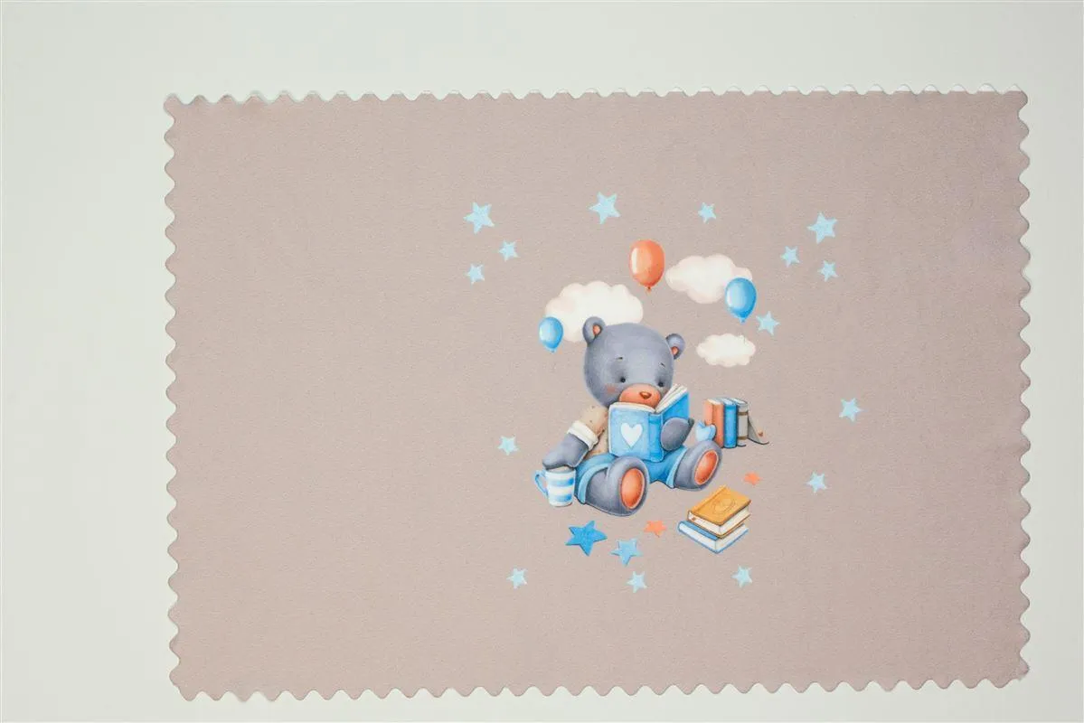 Σουπλά Φαγητού Bebe Studying Bear 35x50 cm Μπεζ-Καφέ Polyester
