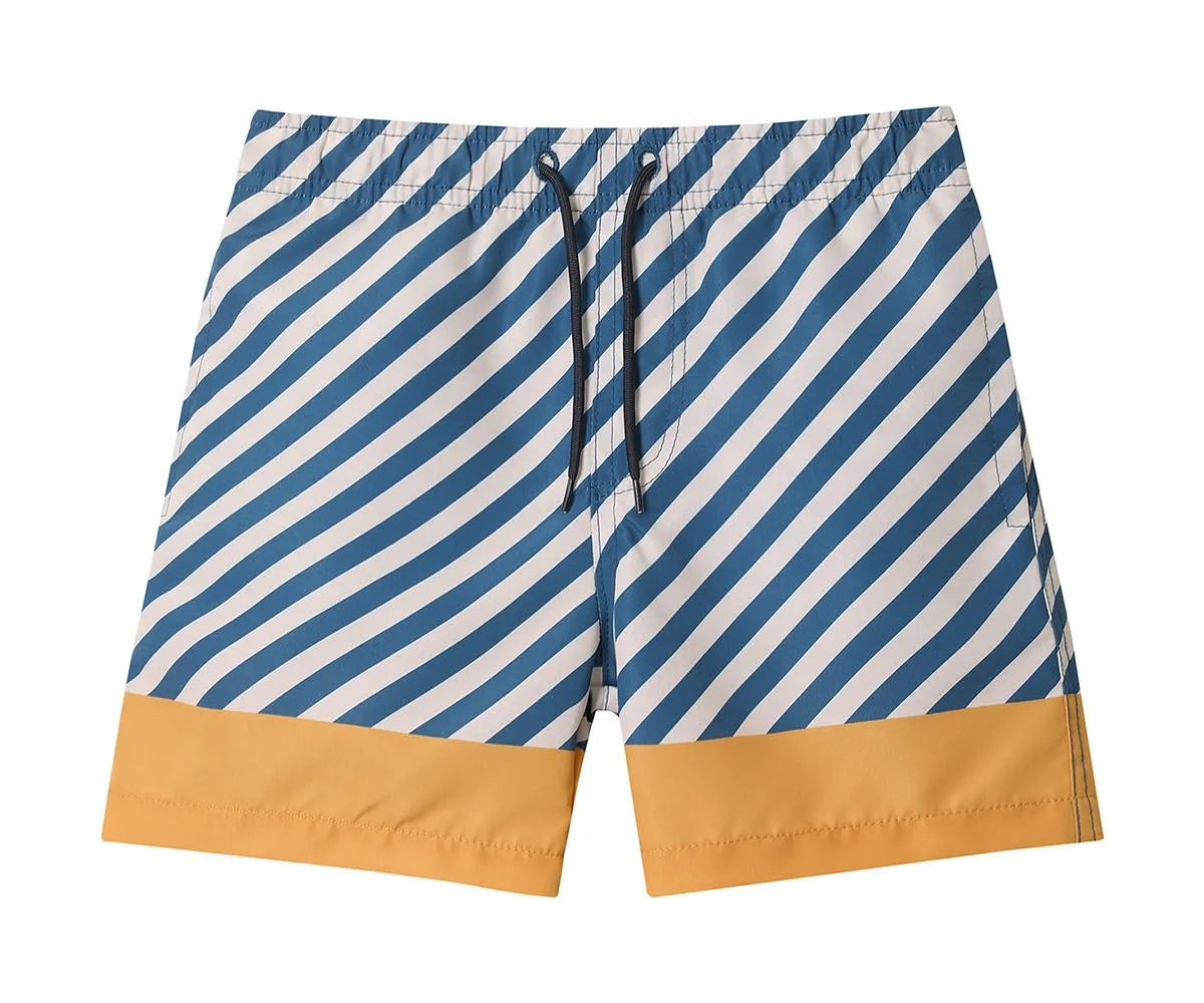 Μαγιό Βερμούδα με Προστασία από τον Ήλιο Stripes Blues&Beyond 3-4 Ετών - Monnëka