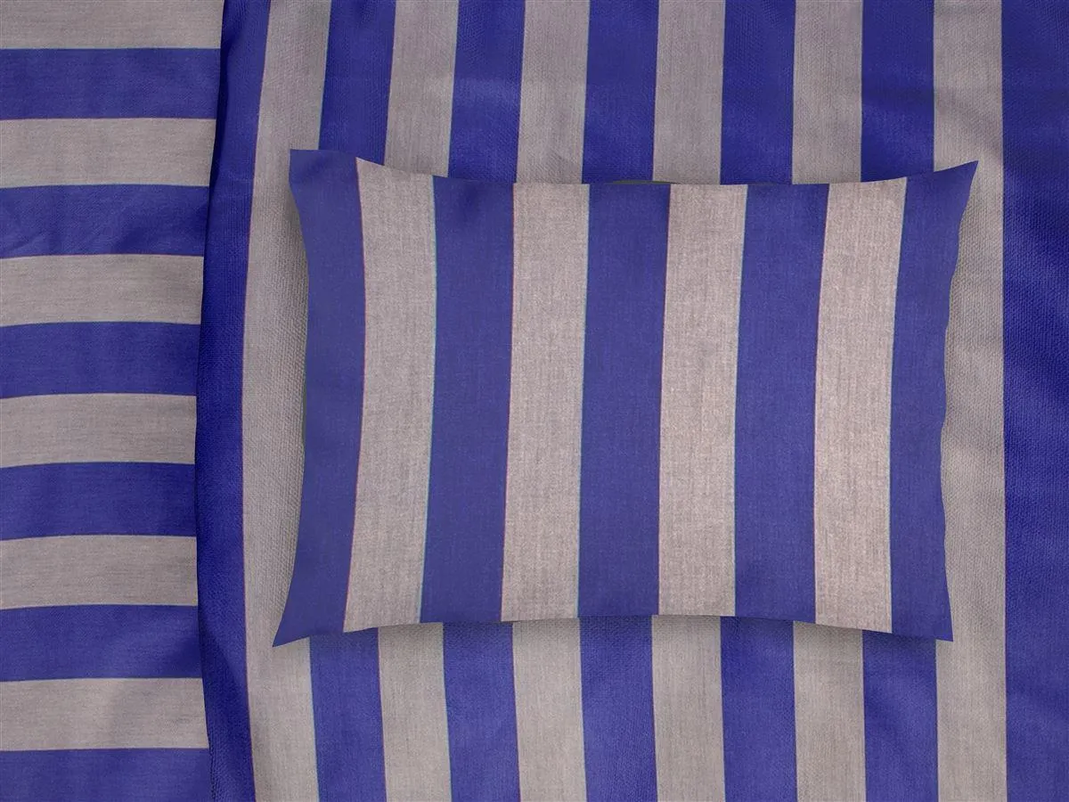 ΜΑΞΙΛΑΡΟΘΗΚΗ ΒΑΜΒΑΚΟΣΑΤΕΝ Stripes 157 50X70 Purple-Grey Cotton 100%
