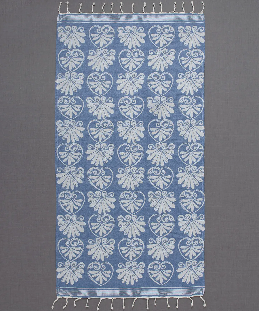 Pestemal sf07 (90cm x 180cm) μπλέ