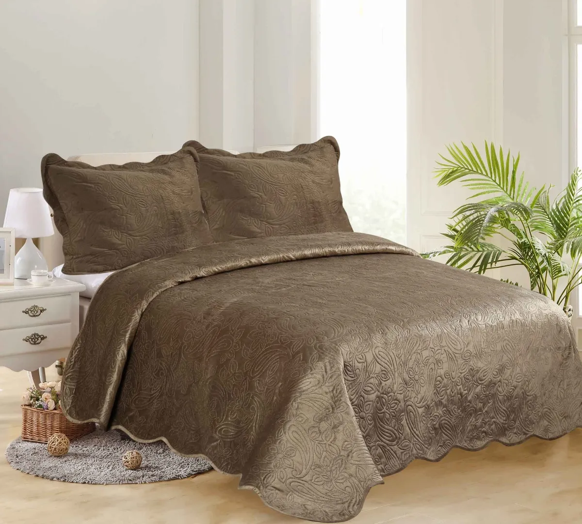 ΚΟΥΒΕΡΛΙ SUPERSOFT ΛΑΧΟΥΡΙ (220cm x 240cm + 2 x 50cm x 70cm ) smoke