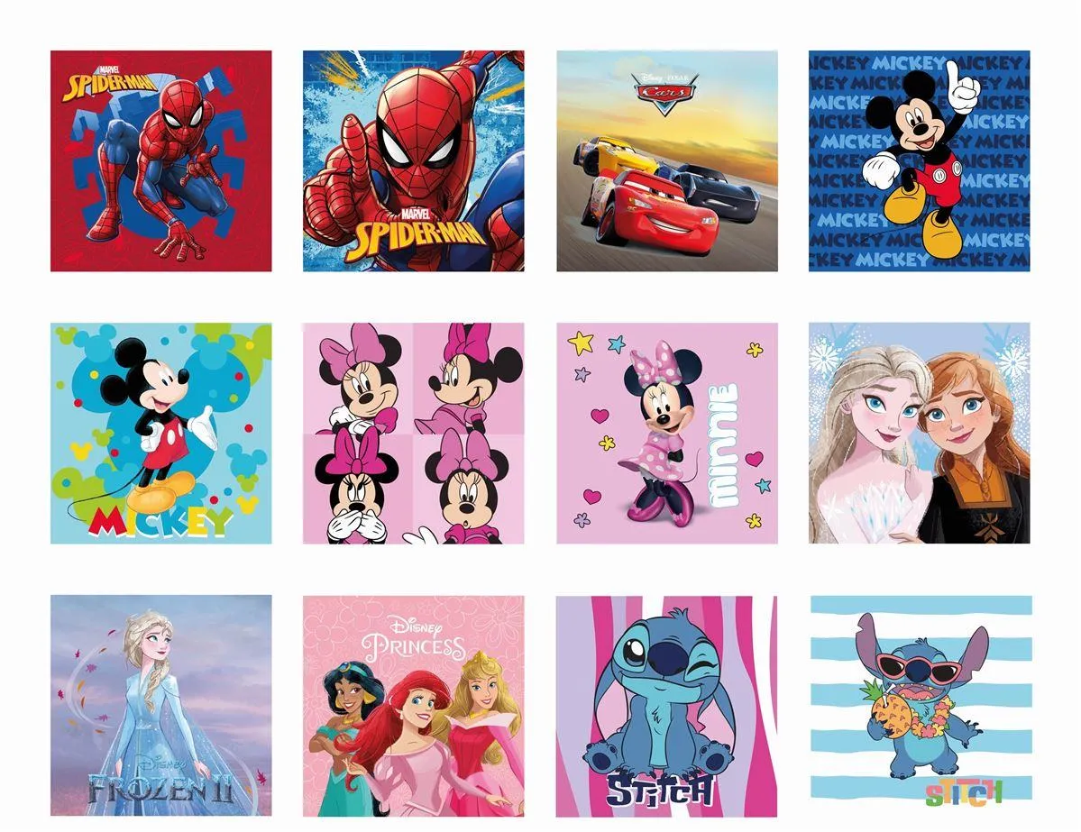Λαβέτες-Μαγικές Πετσέτες Disney Home 30X30 Digital Print 100% Polyester