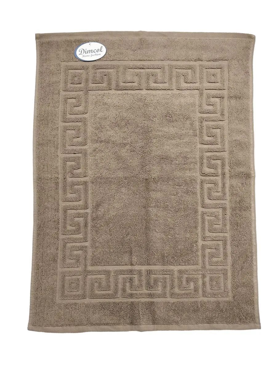 Ξενοδοχειακό Πατάκι Μπάνιου 700 gr/m² Jacquard Μαίανδρος 50X70 Μπεζ 100% Cotton