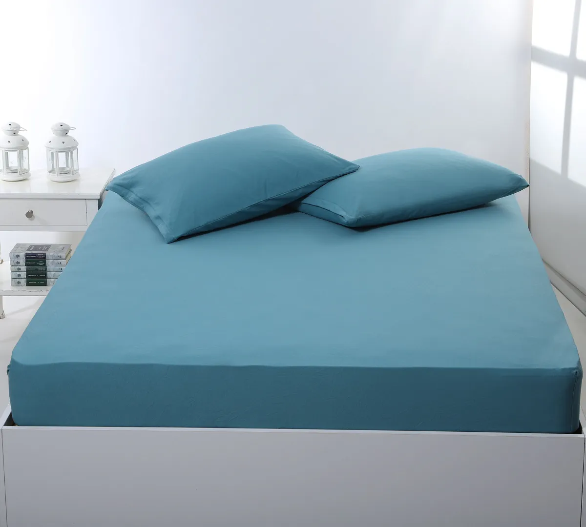 Σεντόνι με λάστιχο jersey (160cm x 200cm + 35cm) petrol