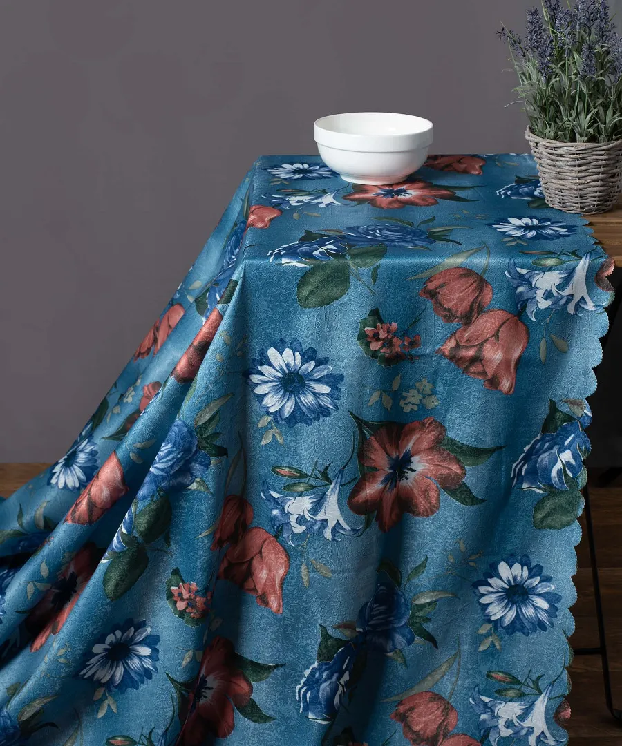 Αλέκιαστο τραπεζομάντηλο 03-95 (170cm x 170cm) μπλέ