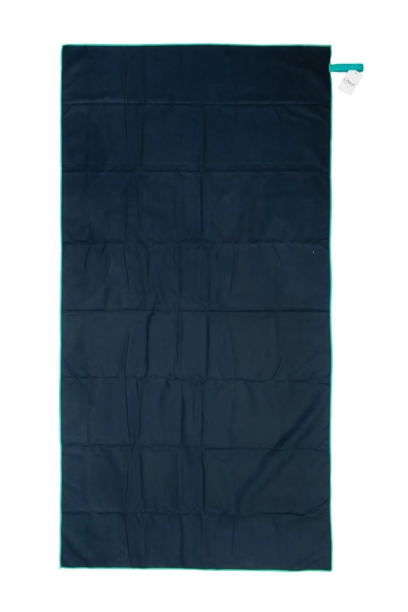 Πετσέτα Γυμναστηρίου Quick Dry 50x80 Navy Blue-Turquoise 90/10 Polyester/Polyamide
