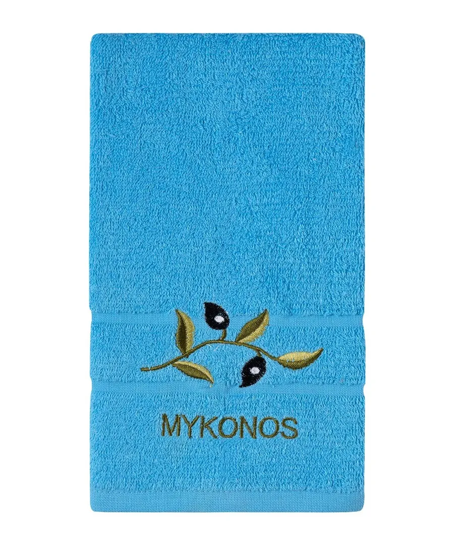 Πετσέτα Προσώπου (50cm x 100cm) Μπλε με Κλαδί ΜΥΚΟΝΟΣ