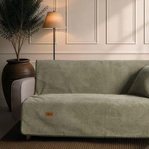 Ριχτάρι Αντιολισθητικό Αδιάβροχο Pearl  15 Sage Green - Διθέσιο 180x250cm