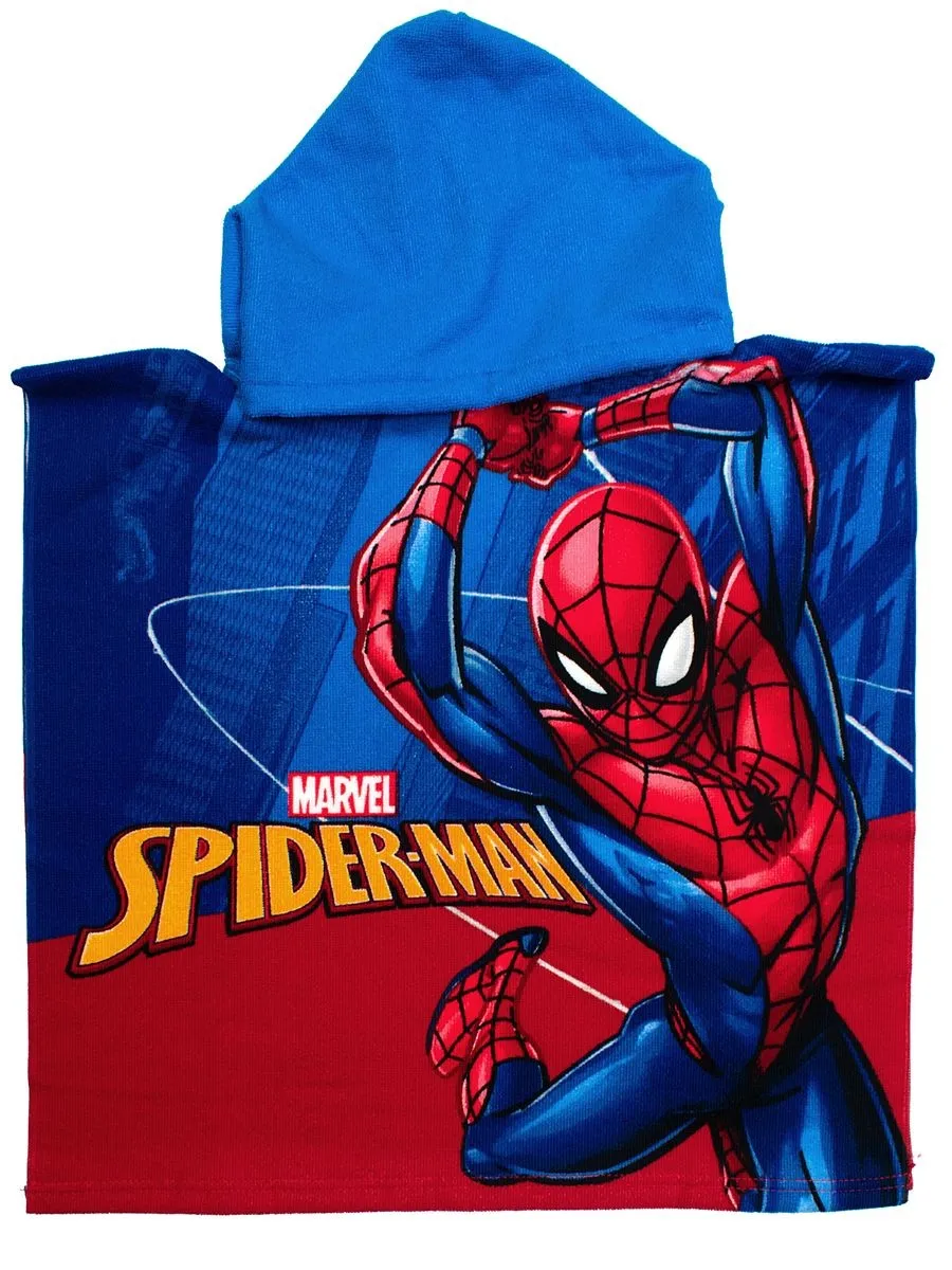 Πόντσο Θαλάσσης Quick Dry Marvel Spider-Man 197 50X100 Blue 100% Microfiber