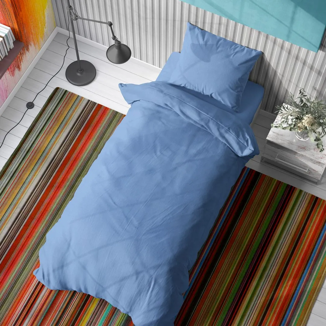 ΠΑΠΛΩΜΑΤΟΘΗΚΗ Solid 498 160X240 Sky blue Cotton 100%