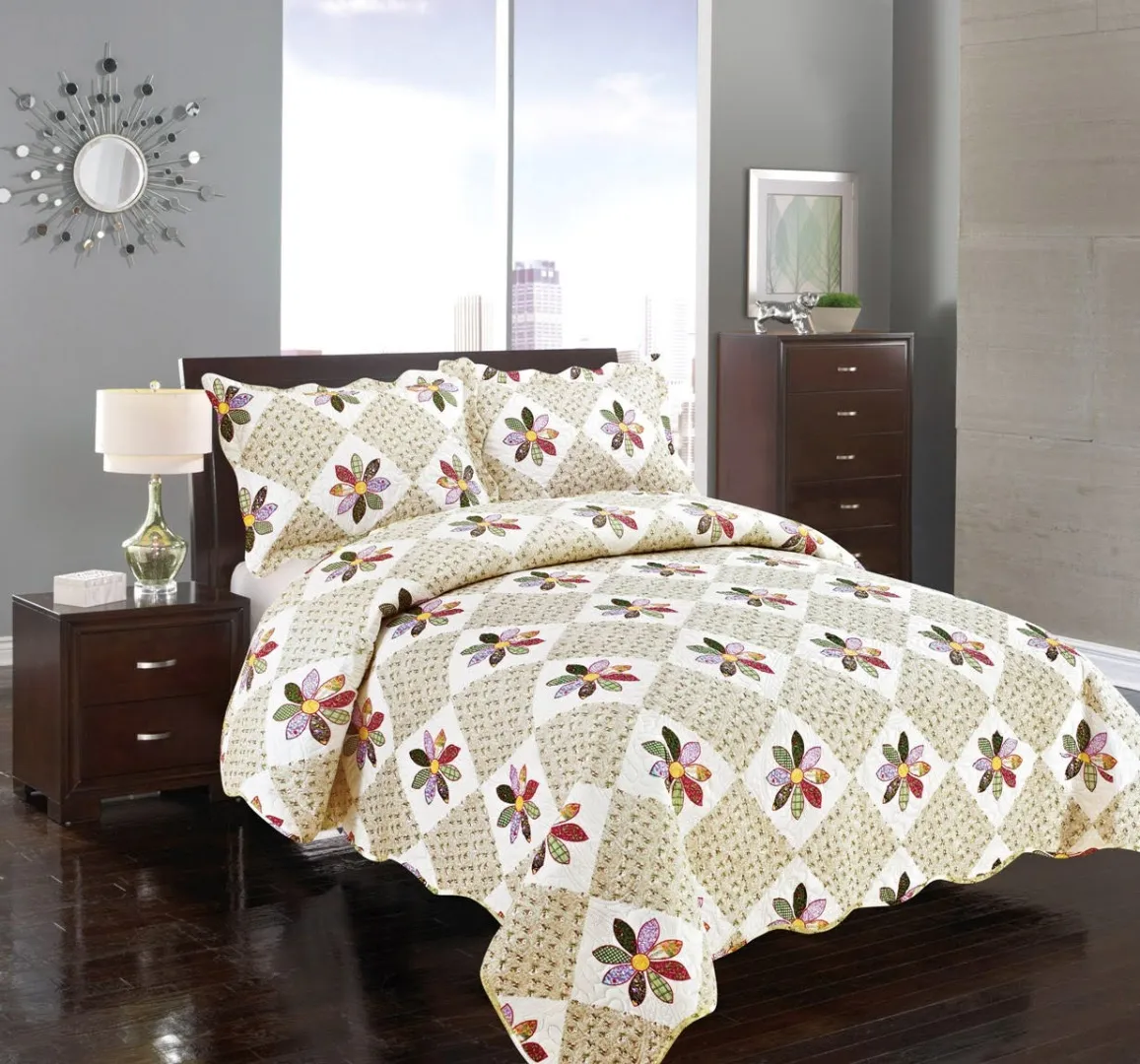 ΚΟΥΒΕΡΛΙ σετ (220cm x 240cm + 2 x 50cm x 70cm) ΜΑΡΓΑΡΙΤΑ