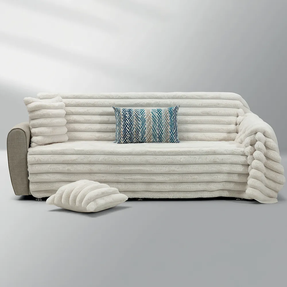LINO Ριχτάρι Πολυθρόνας 180x180 Γούνα Natt Off White
