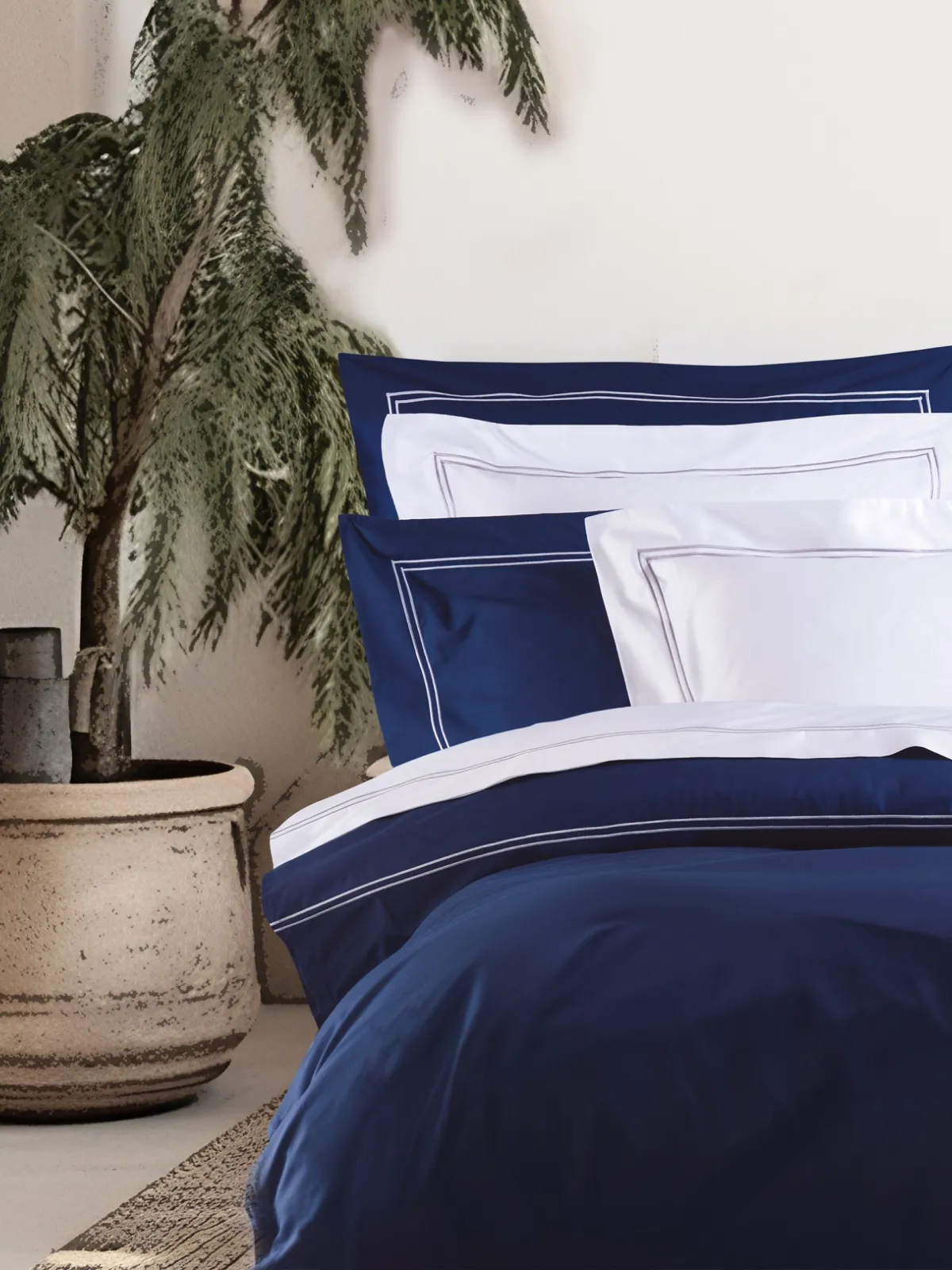 ΣΕΤ ΣΕΝΤ KING  ΒΑR4 (09) D.BLUE 2*270Χ290CM 2*Χ50Χ70CM 230TC 100% COT/SATIN
