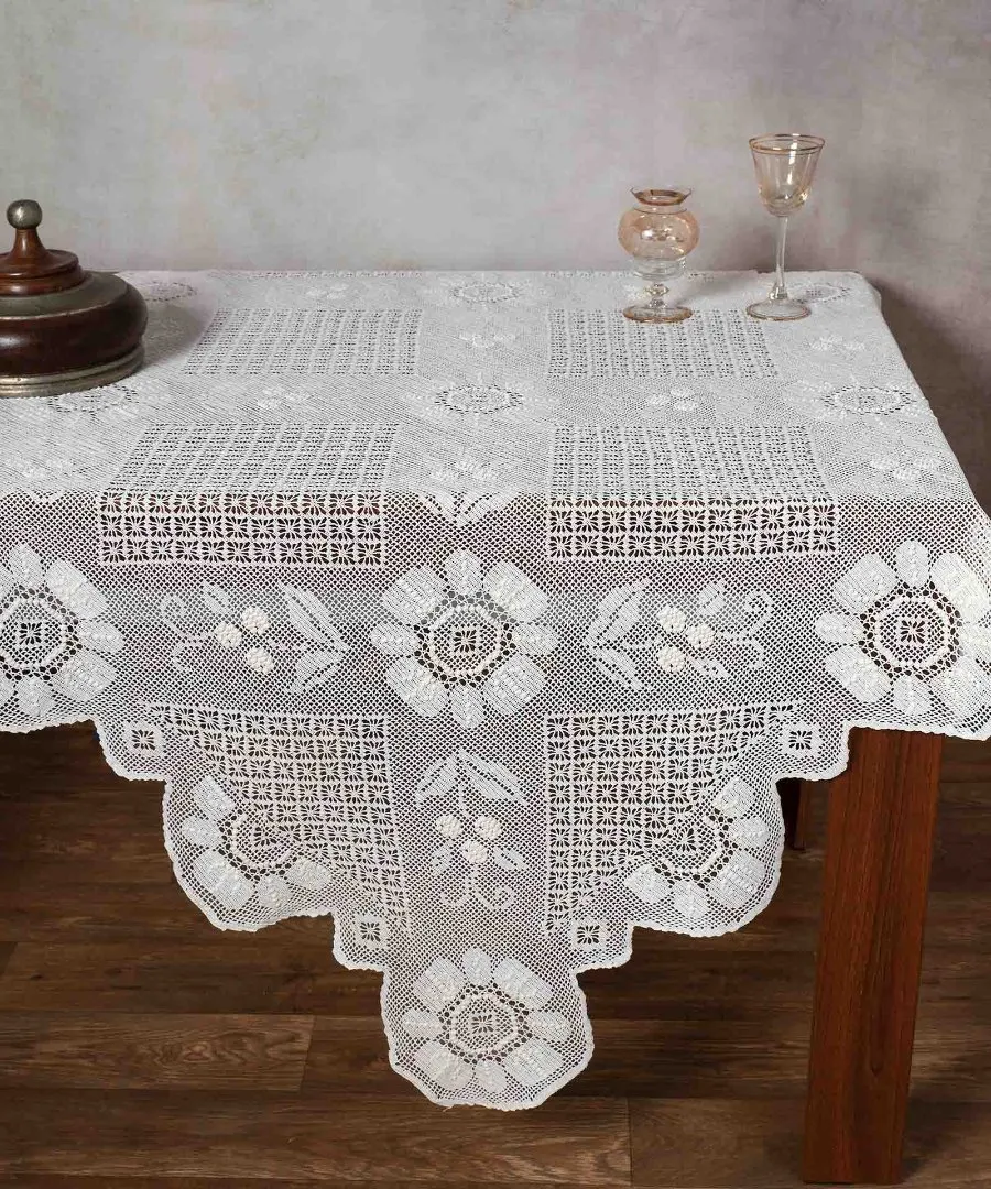 Μερσεριζέ πλεκτό τραπεζοκαρέ 4567 (140cm x 140cm) μπέζ