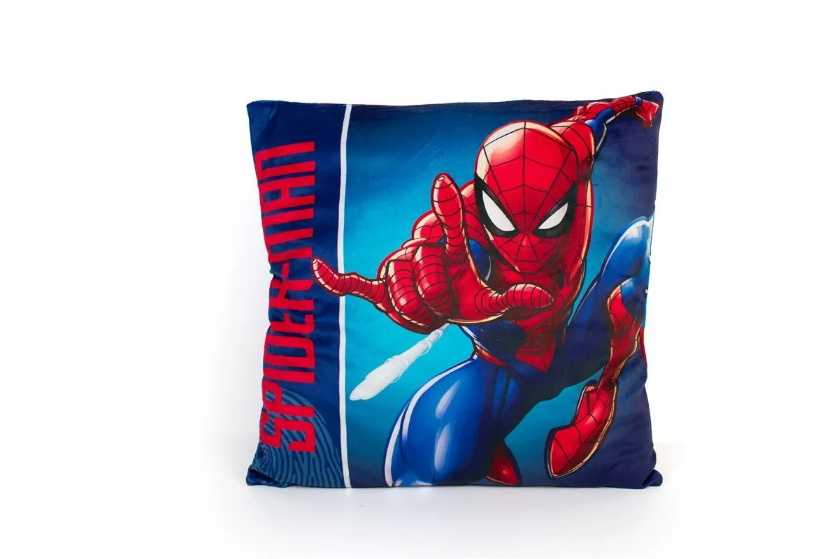 Βελούδινο Μαξιλάρι Marvel Spider-Man 07 38X38 Blue 100% Velboa