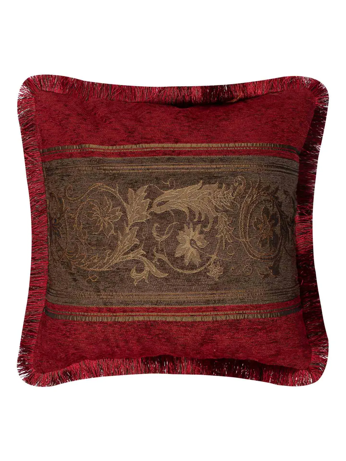 ΜΑΞΙΛΑΡΟΘΗΚΗ (45cm x 45cm) 1208 μπορντώ/λαδί