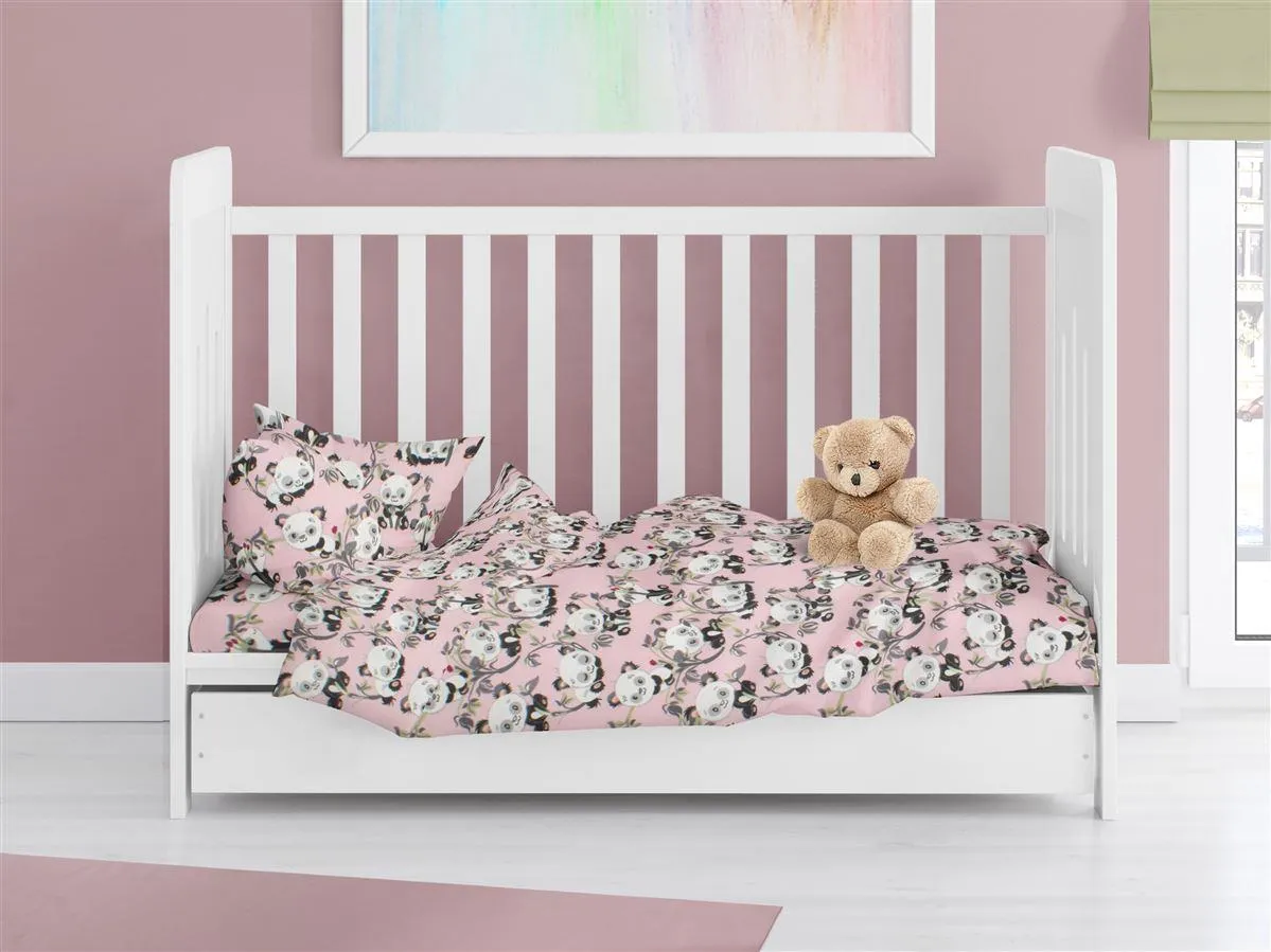 ΠΑΠΛΩΜΑ ΕΜΠΡΙΜΕ bebe Panda Bear 97 120X160 Pink 100% Cotton Flannel
