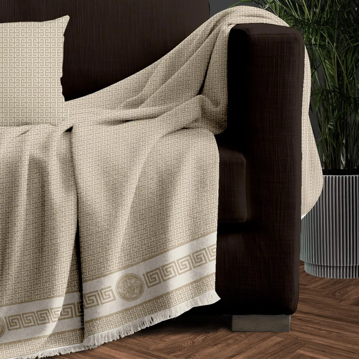 ΔΙΘ.ΡΙΧΤΑΡΙ MEANDROS BEIGE1 180Χ250 100% CHENILLE