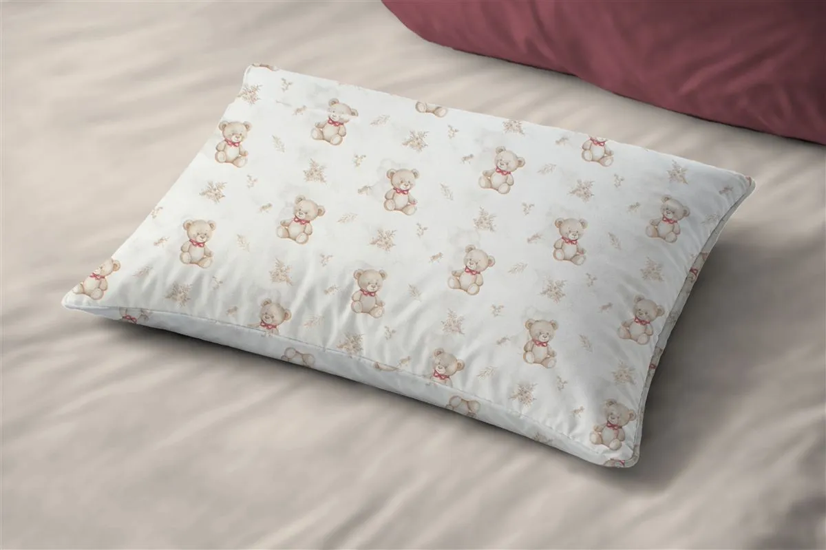 Μαξιλαροθήκη Εμπριμέ bebe Newborn Bear 716 35x45 White-Beige 100% Cotton