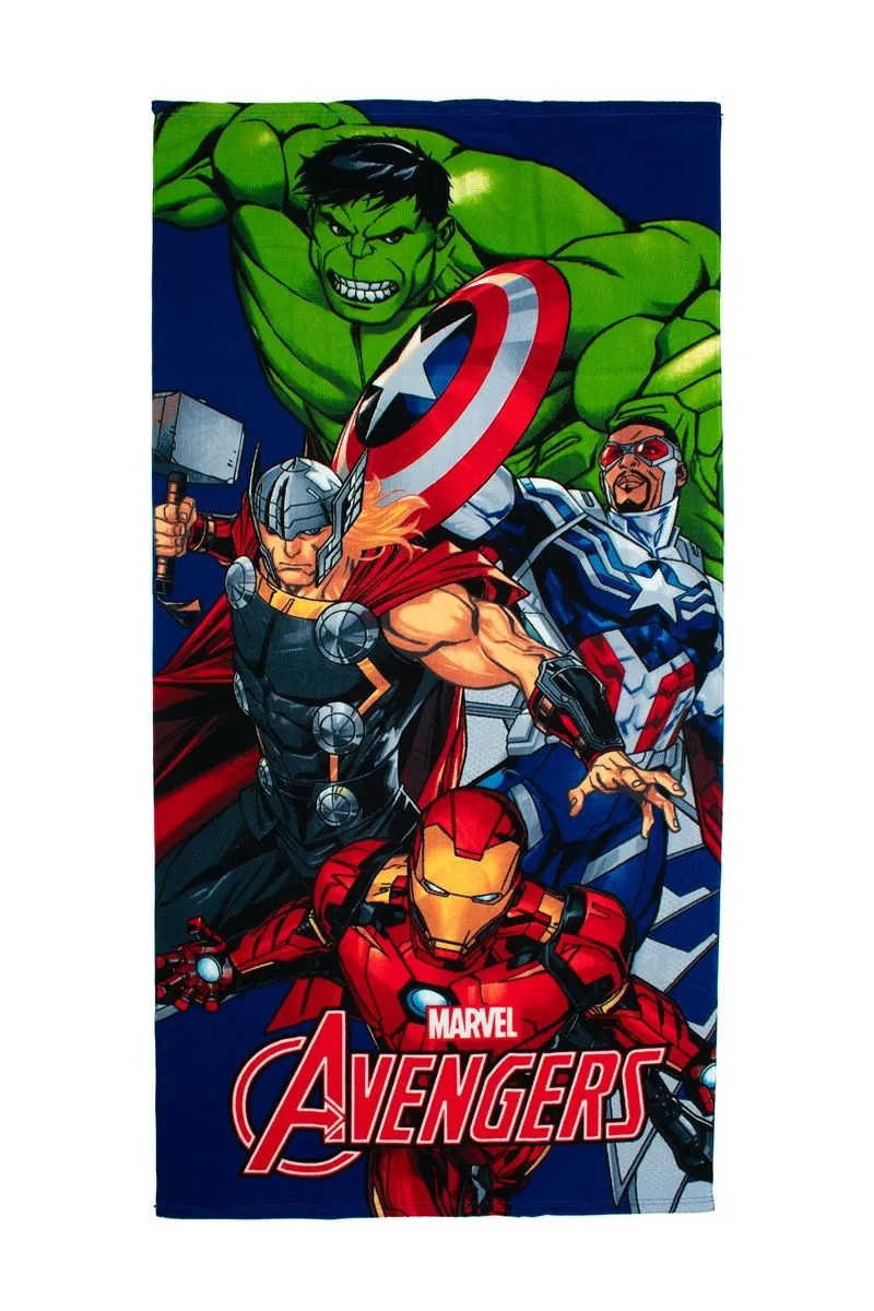 Πετσέτα Θαλάσσης Quick Dry Marvel Avengers 670 70X140 Blue 100% Microfiber