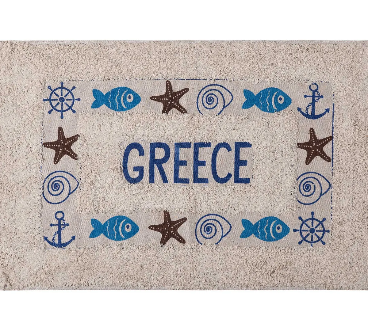 Πατάκι ψάρι GREECE (50cm x 80cm) μπλέ