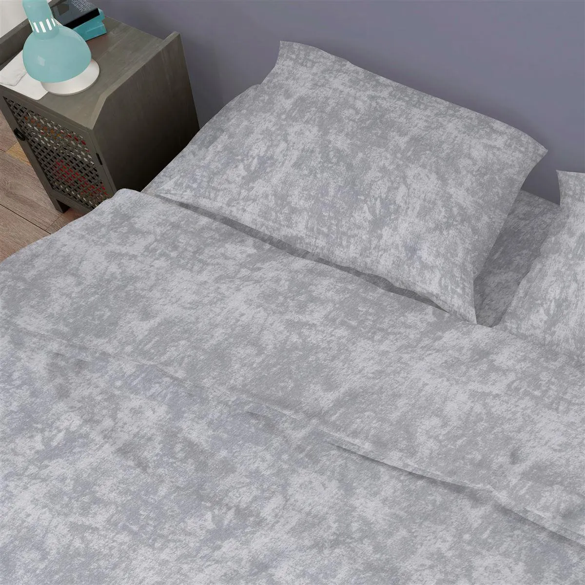 Σεντόνι 1 τεμ Premium Shadow 621 220X240 Light Grey 100% Cotton