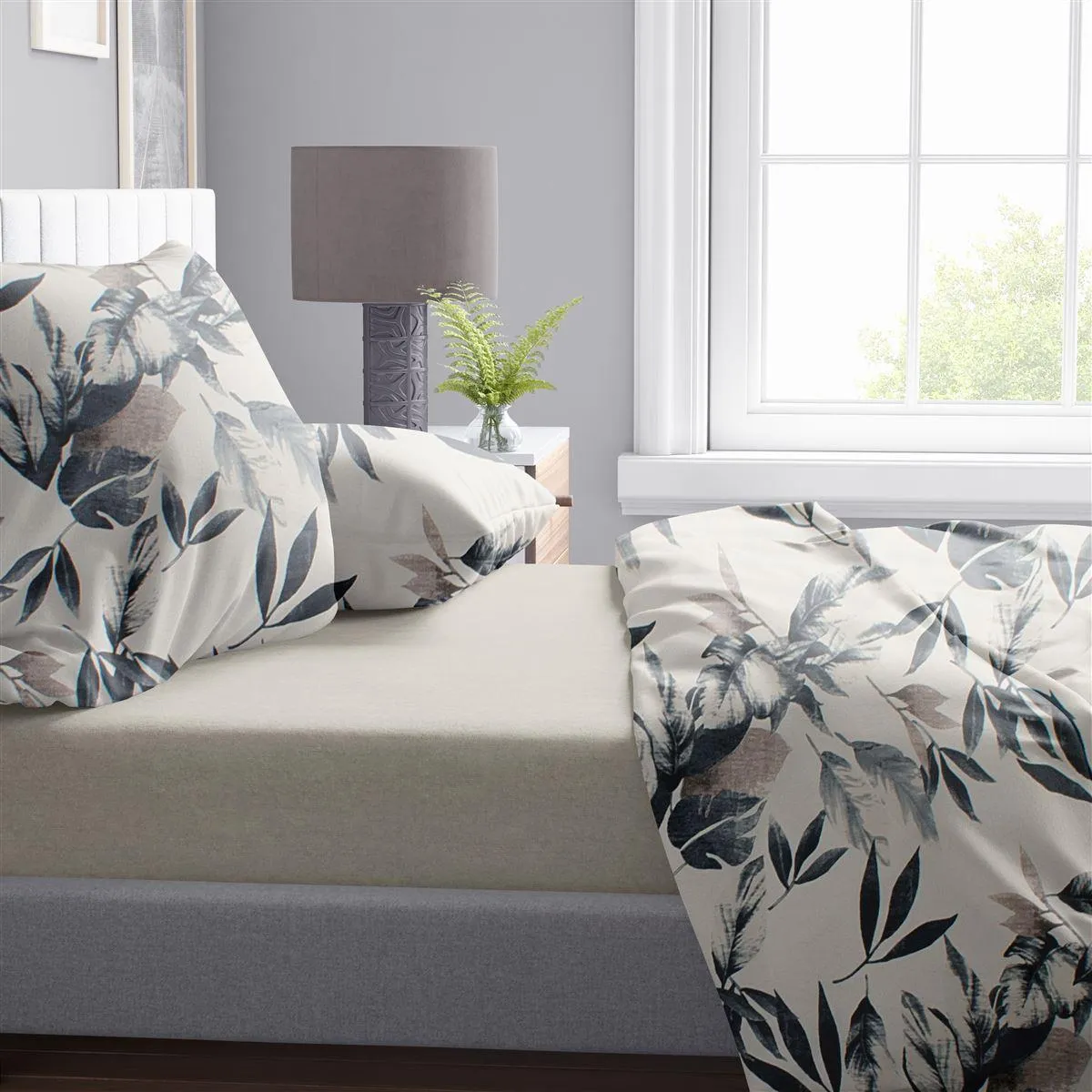 Παπλωματοθήκη Εμπριμέ Ευριδίκη 710 220X240 Ecru-Black 100% Cotton