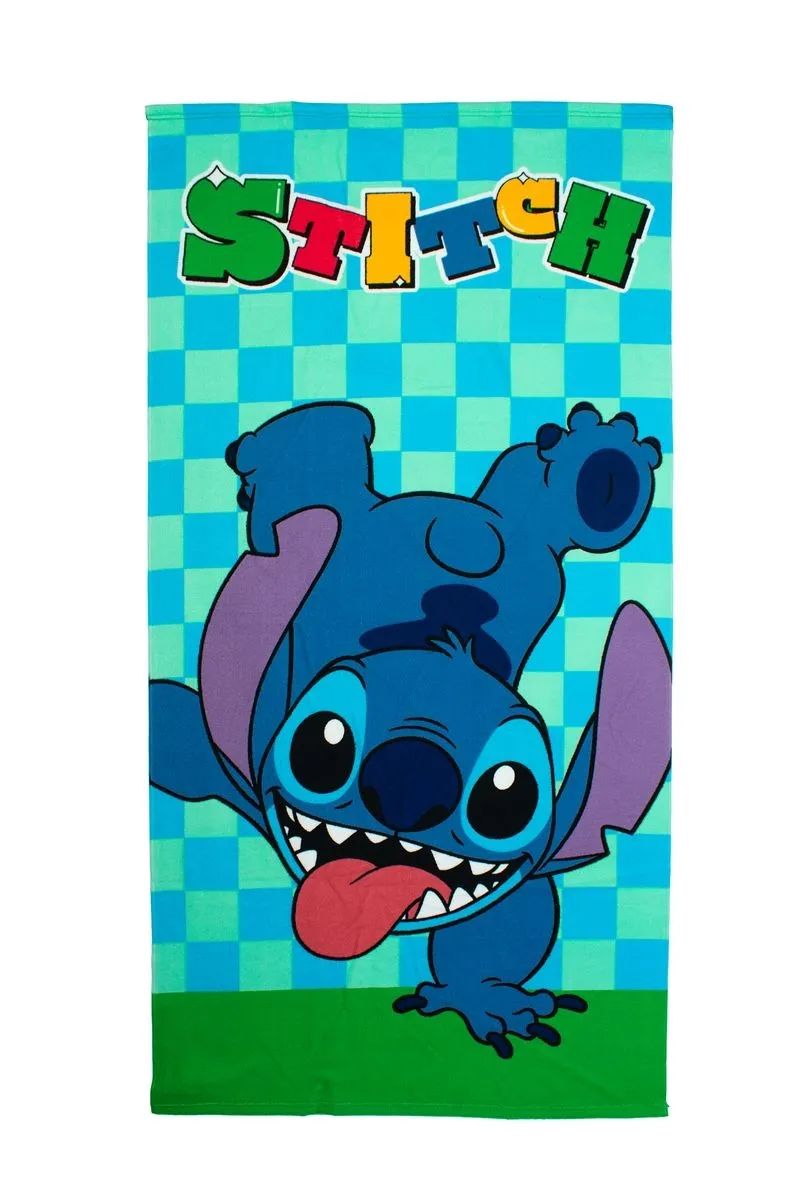 Πετσέτα Θαλάσσης Quick Dry Disney Home Lilo & Stitch 186 70X140 Aqua-Sky Blue 100% Microfiber