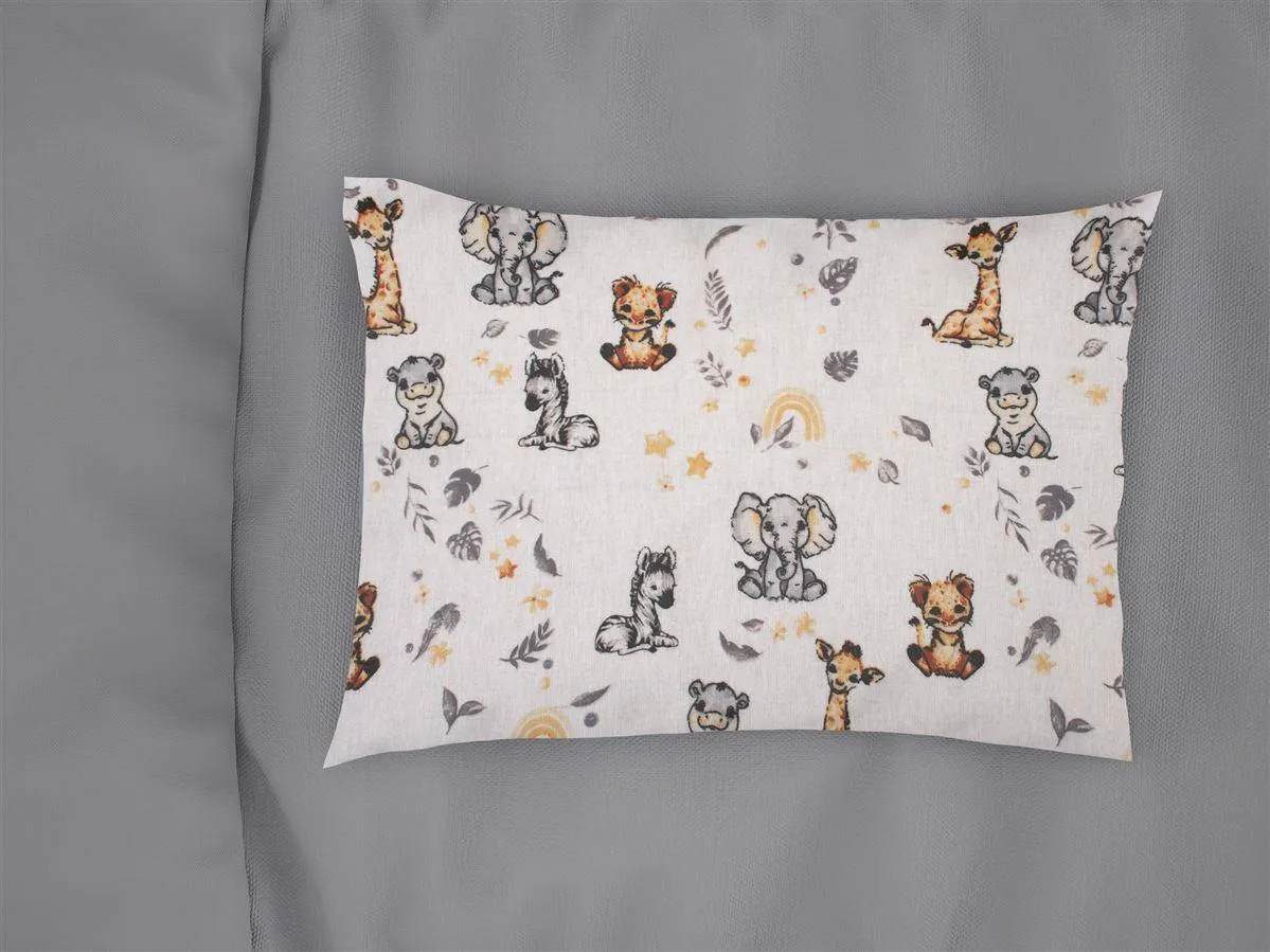 Μαξιλαροθήκη Εμπριμέ bebe Savanna 36 35X45 White-Grey 100% Cotton Flannel