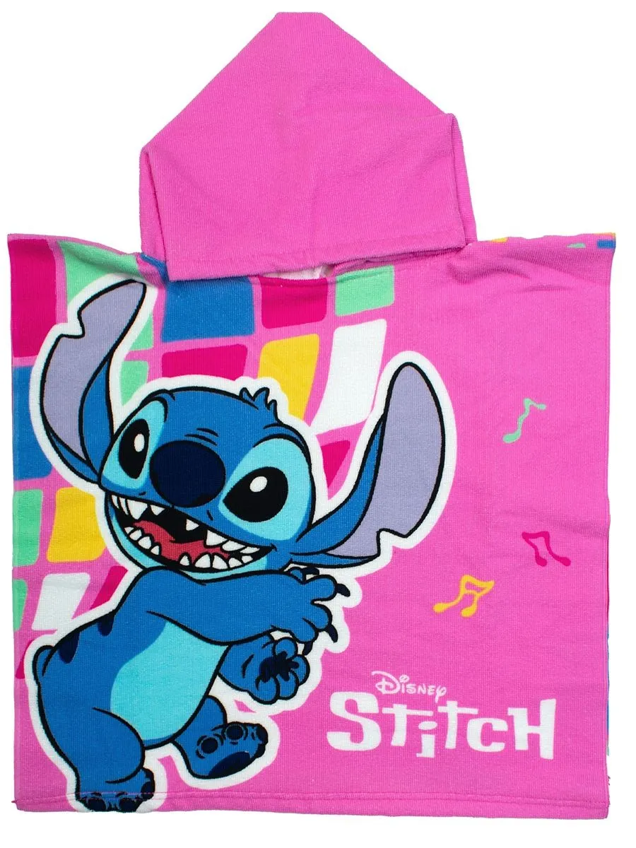 Πόντσο Θαλάσσης Quick Dry Disney Home Lilo & Stitch 275 50X100 Pink 100% Microfiber