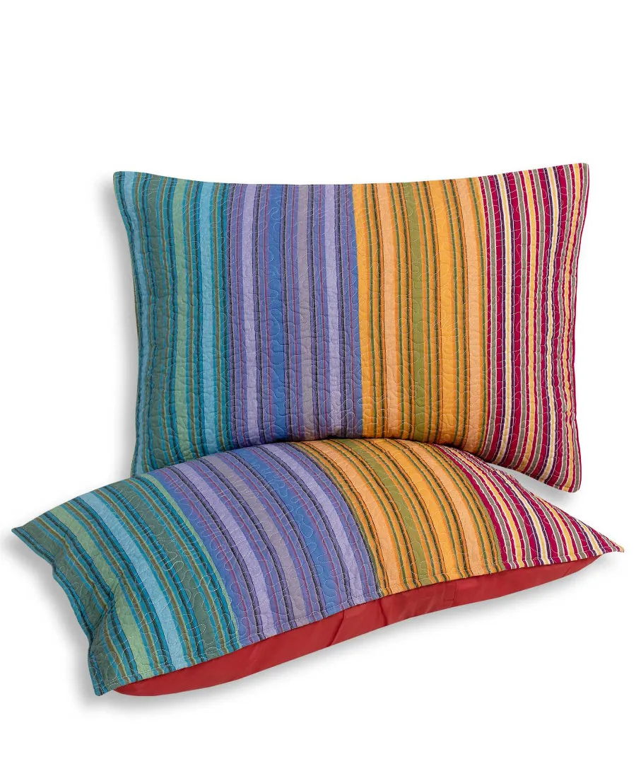 Μαξιλαροθήκη patch (50cm x 72cm) ριγέ μώβ τεμάχιο