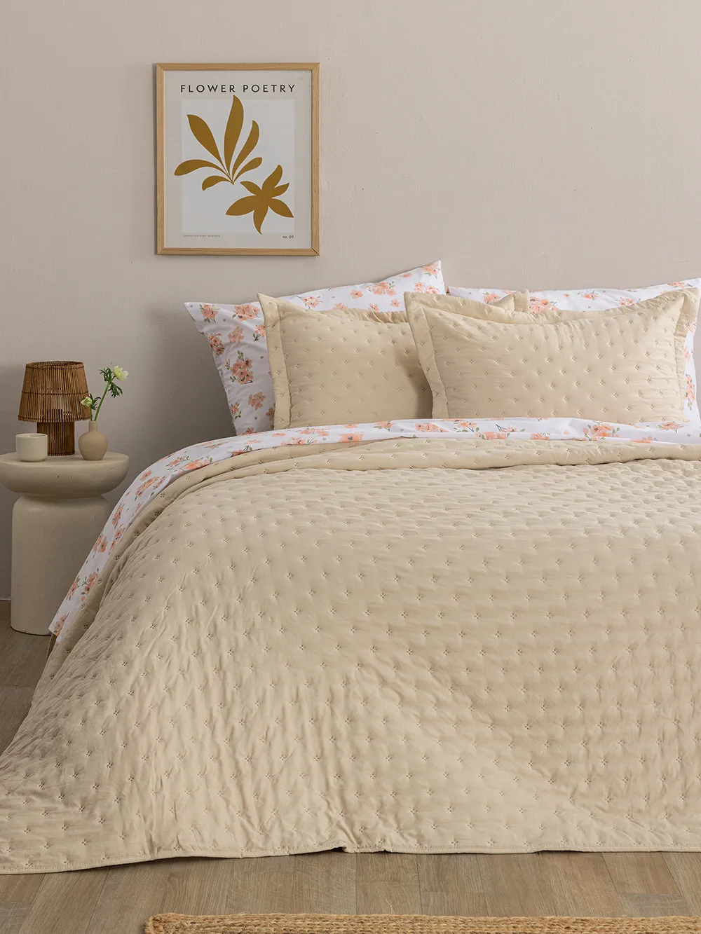 Κουβερλί King size 260x240 NICO/2 BEIGE