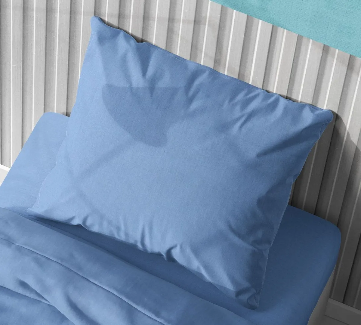 ΜΑΞΙΛΑΡΟΘΗΚΗ Solid 498 50X70 Sky blue Cotton 100%