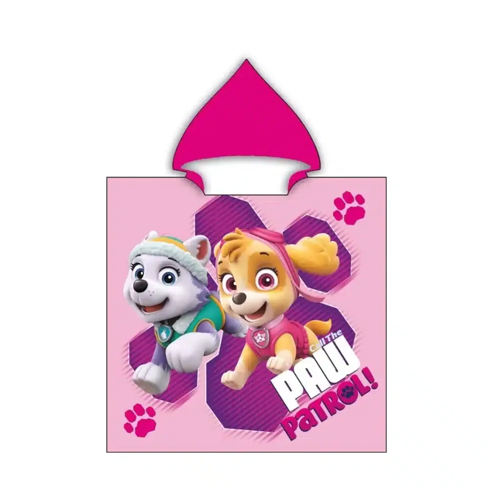 Παιδικό Πόντσο Microfiber Paw Patrol Ροζ