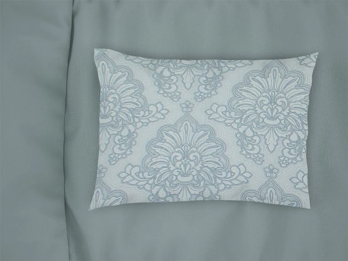 Μαξιλαροθήκη Εμπριμέ Άρτεμις 705 50X70 Light Blue-Grey 100% Cotton