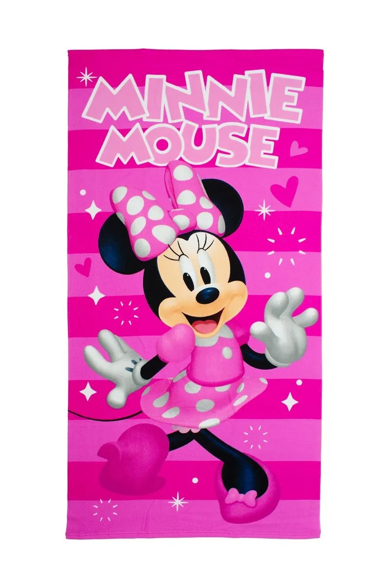 Πετσέτα Θαλάσσης Quick Dry Disney Home Minnie 181 70X140 Fuchsia-Pink 100% Microfiber