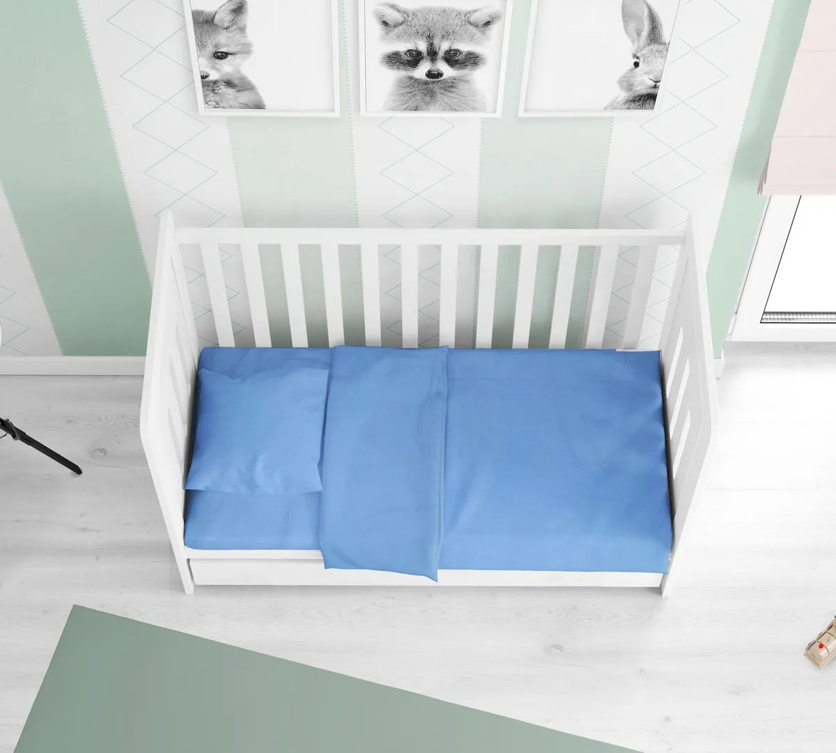 ΠΑΠΛΩΜΑΤΟΘΗΚΗ bebe Solid 498 120X160 Sky blue Cotton 100%