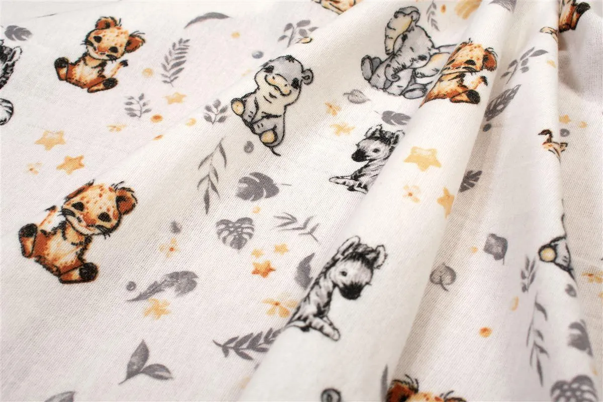Πάνα Φανέλα bebe Savanna 36 80X80 White-Grey 100% Cotton Flannel