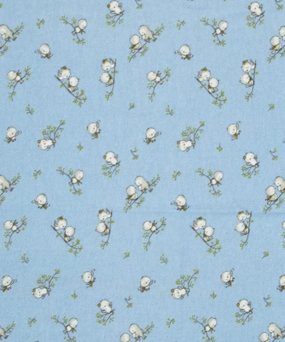 ΣΕΝΤΟΝΑΚΙ ΛΙΚΝΟΥ bebe Birds 14 80X110 Sky blue Flannel cotton 100%