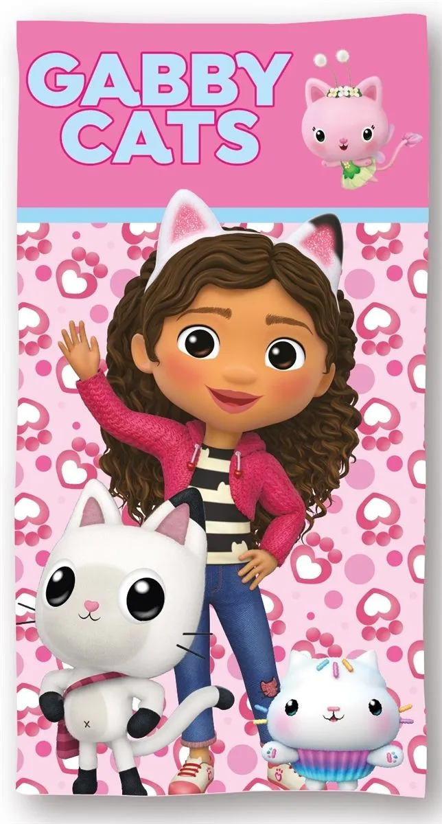 Πετσέτα Θαλάσσης Quick Dry DreamWorks Gabby's Dollhouse 113 70X140 Pink 100% Microfiber