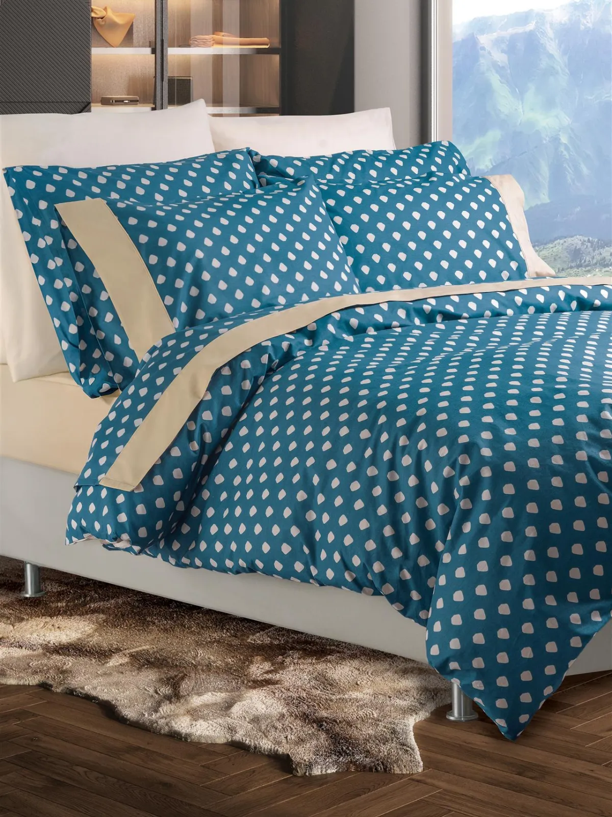DROPS ΣΕΤ ΣΕΝΤ. KING 270X290CM  2*50X70CM 100% COTTON 144TC