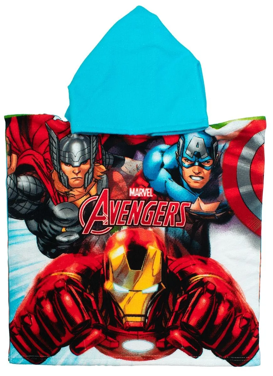 Πόντσο Θαλάσσης Quick Dry Marvel Avengers 198 50X100 White-Multi 100% Microfiber