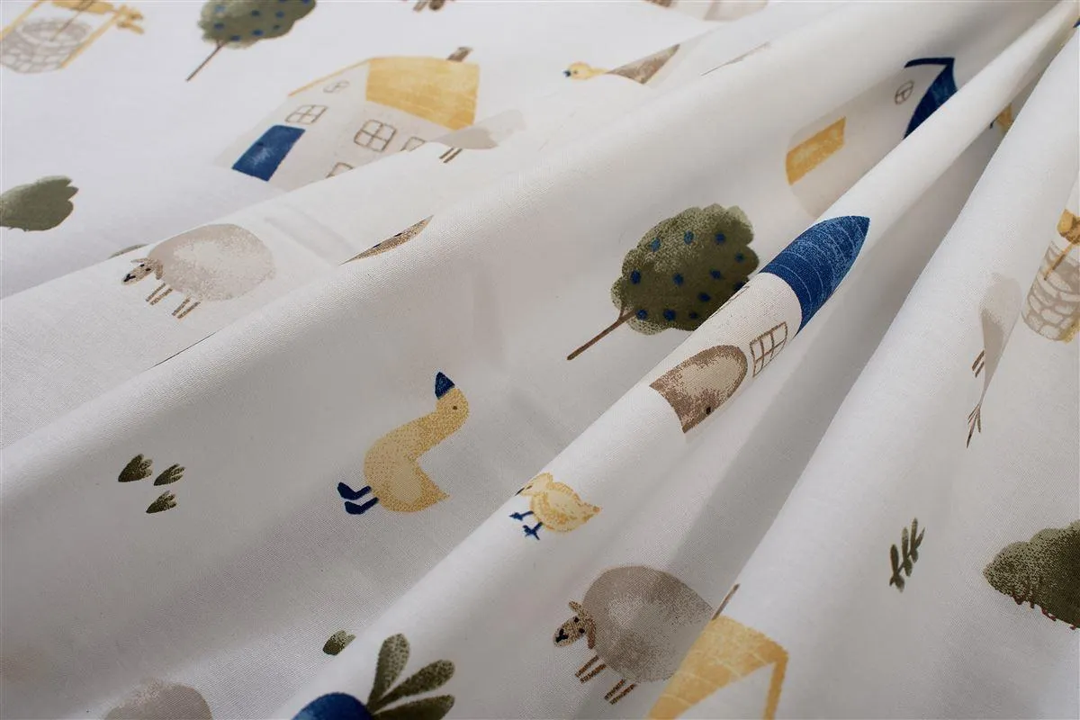 Σεντονάκι Λίκνου bebe Village 579 80X110 White-Green 100% Cotton
