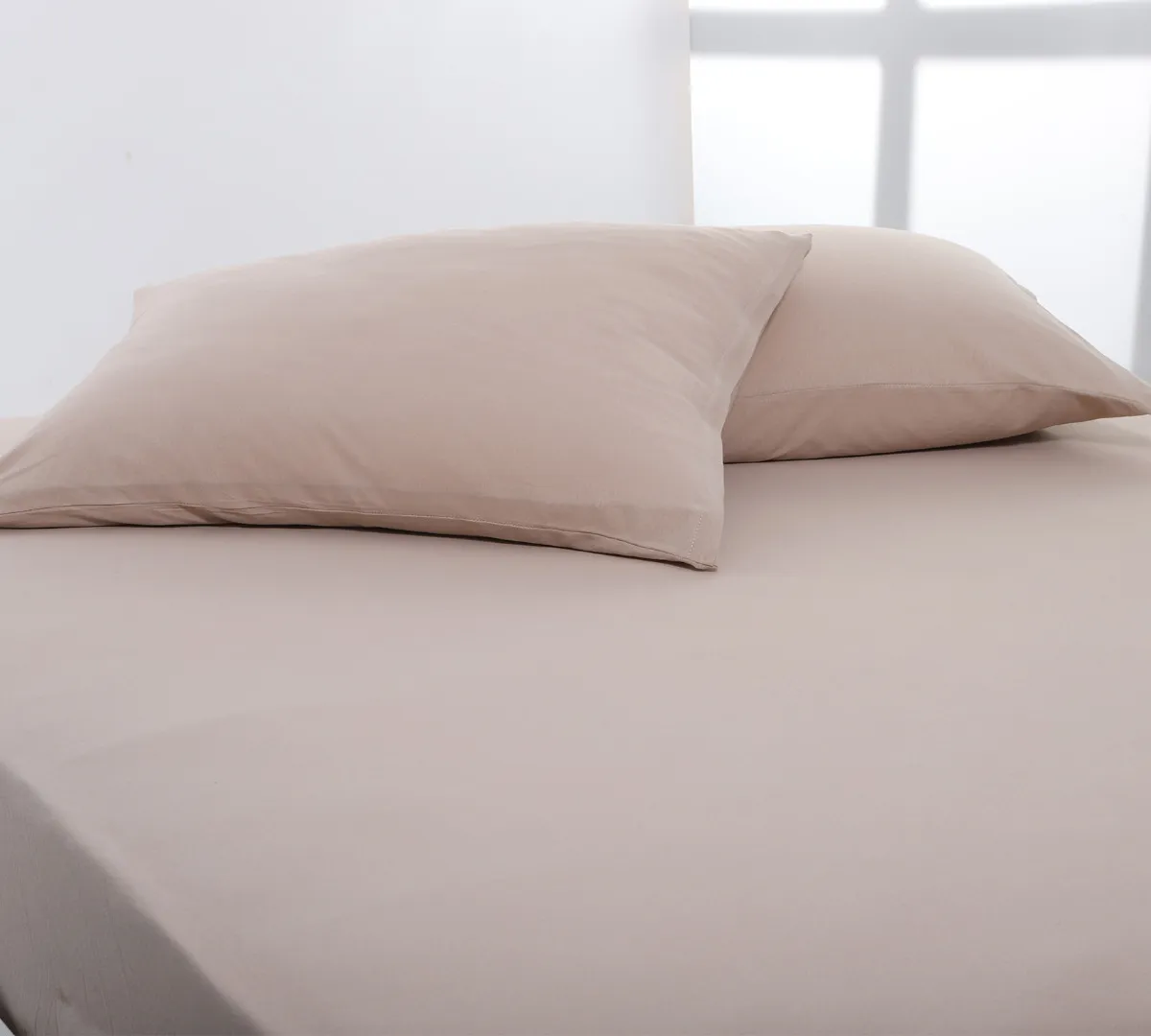 Ζευγάρι μαξιλαροθήκες jersey (50cm x 70cm) dark beige