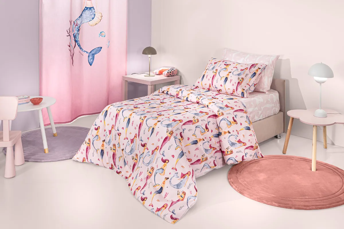 Σετ 3τμχ Παιδικά Σεντόνια Merida Pink με Λάστιχο