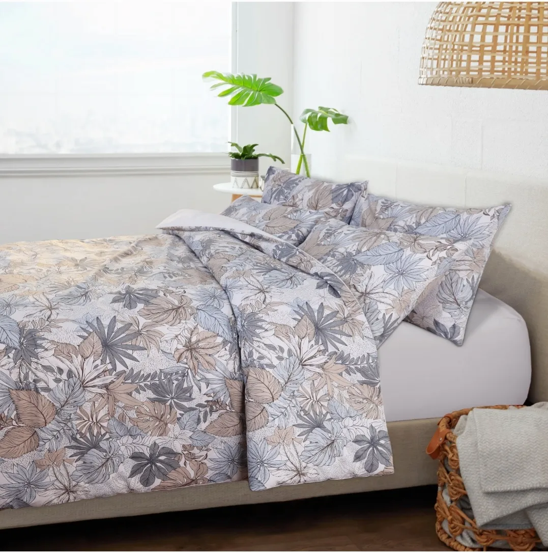 ΝΕΧΤ 3191  ΠΑΠΛΩΜΑ 100%CΟΤ ΡΕRCΑLΕ ΓΚΡΙ 220Χ240 3 ΤΕΜ