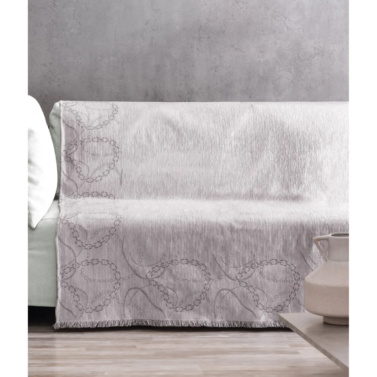 CADENA SILVER  ΔΙΘΕΣΙΟ ΡΙΧ  180Χ250 100% COTTON