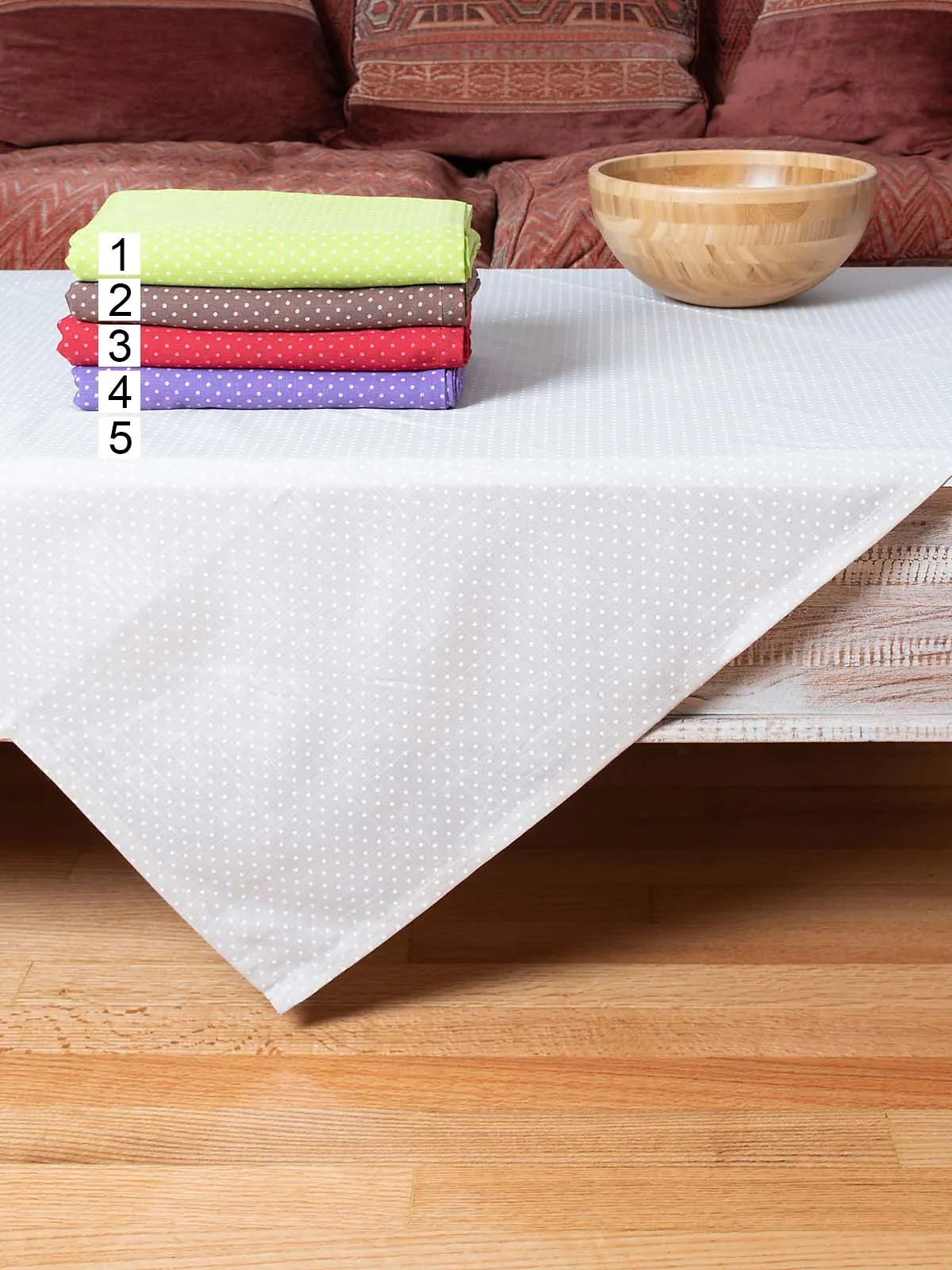 τραπεζομάντηλα (160cm x 250cm) πουά μωβ