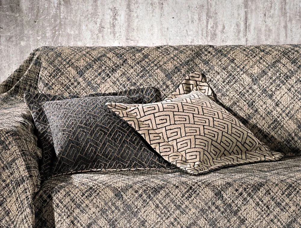 Διακοσμητική Μαξιλαροθήκη Amka Blue Black 